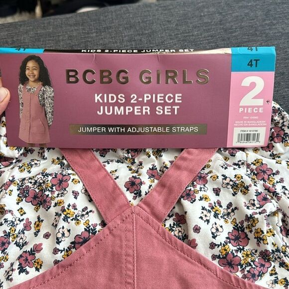 BCBG Jumper Set Girls Kids 4T 2 Piece Dusty Rose New - Picture 7 of 7